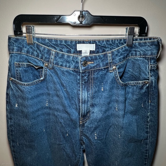 H&M Blue Relaxed Jeans with Embelished Details Size 12 - Picture 4 of 10